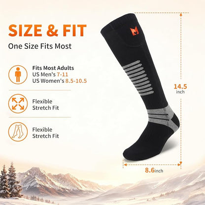 5000mAh Rechargeable Heated Compression Socks
