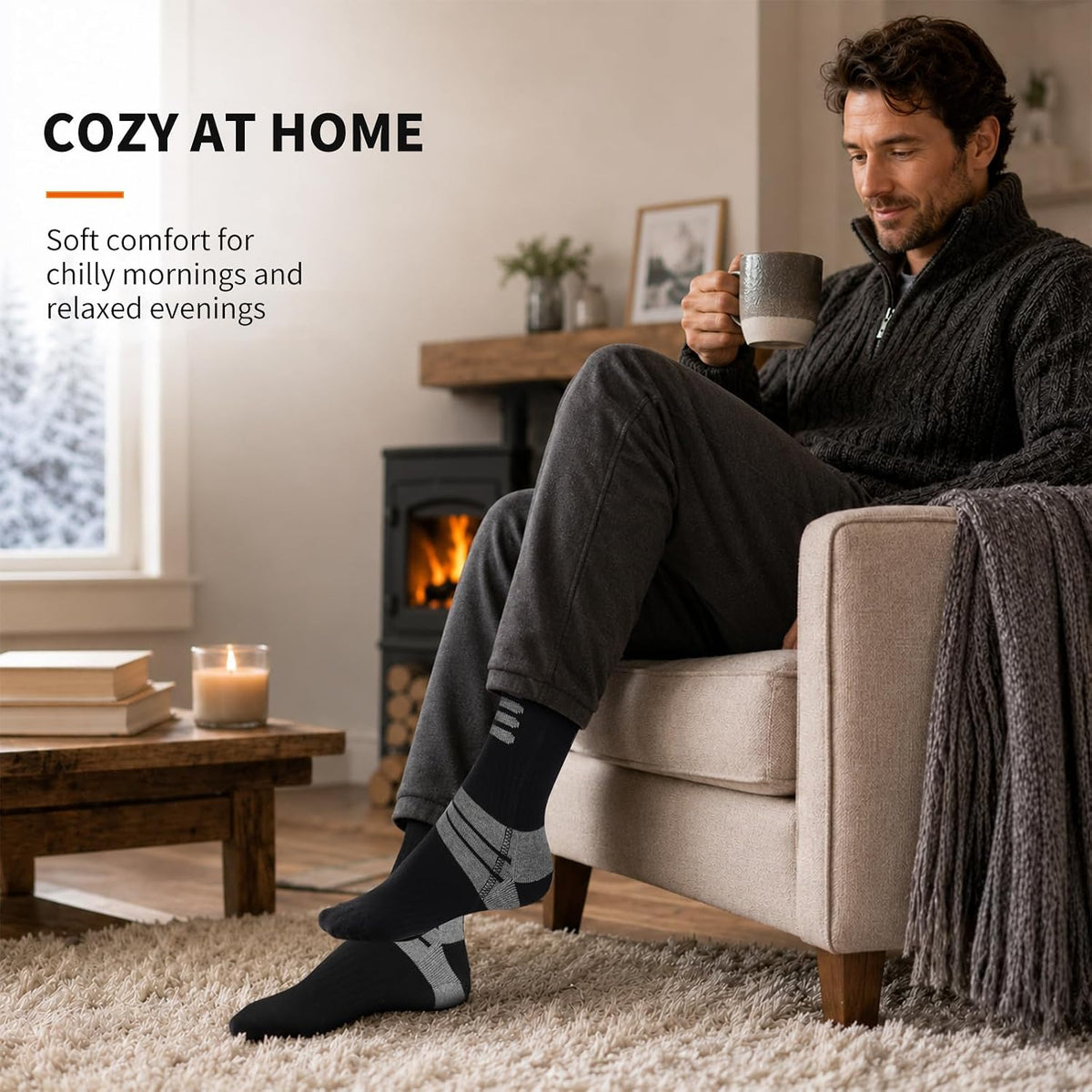 5000mAh Rechargeable Heated Compression Socks