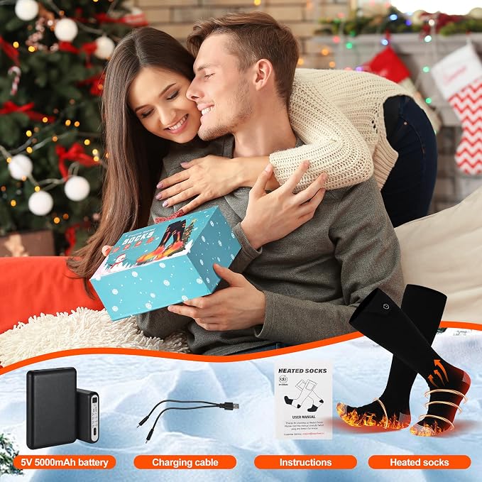 5000mAh Rechargeable Heated Compression Socks