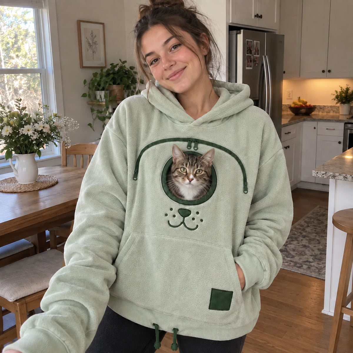 Dog Tote Carier Hoodie
