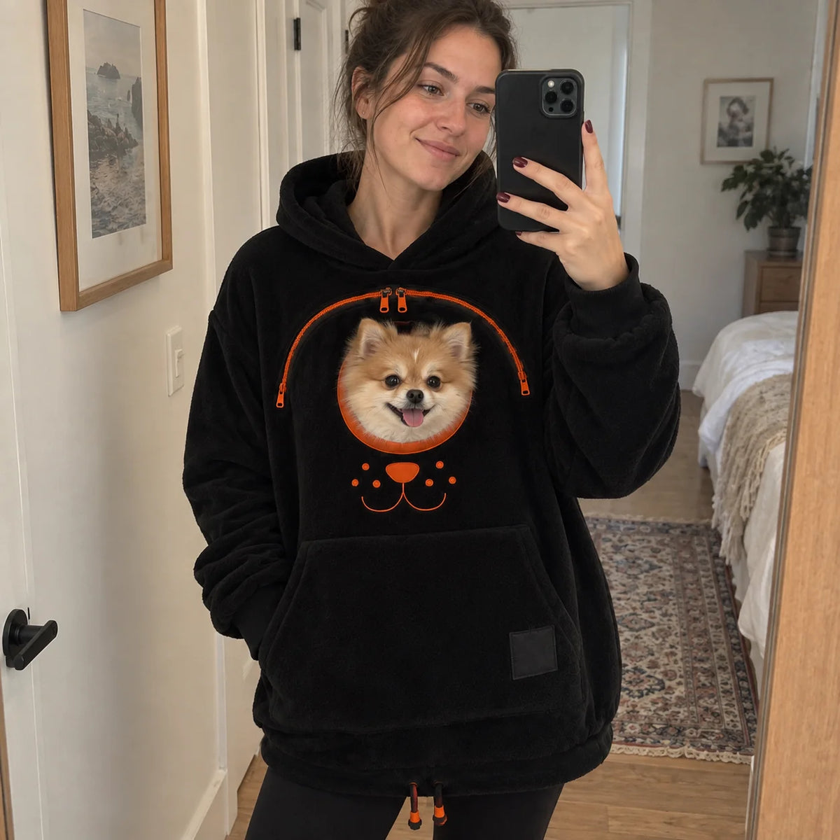 Dog Tote Carier Hoodie